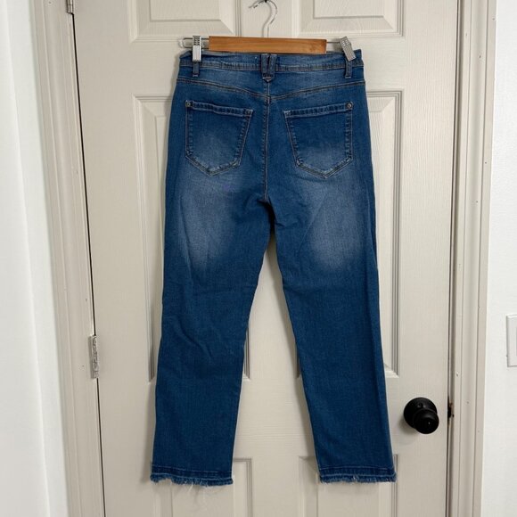 Curve Appeal Classic Straight Jeans Womens 4/27 High-Rise Stretch Denim Casual C - Picture 2 of 13